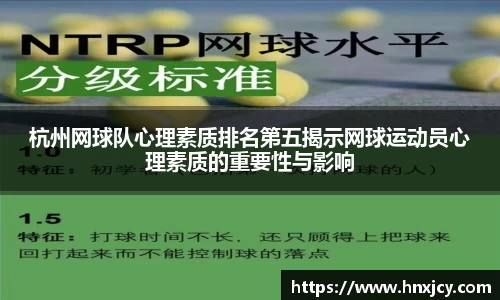 杭州网球队心理素质排名第五揭示网球运动员心理素质的重要性与影响